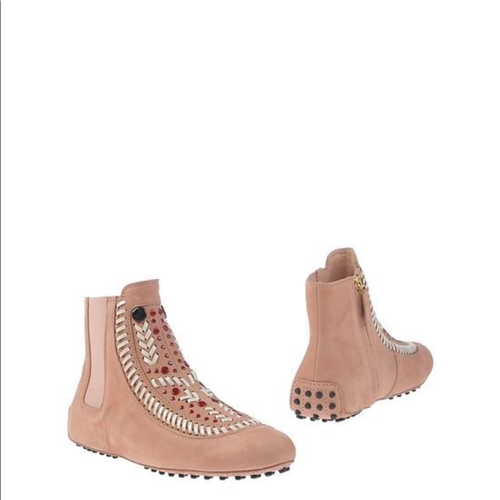Tod's ankle moccasin boot rare women's 8.5